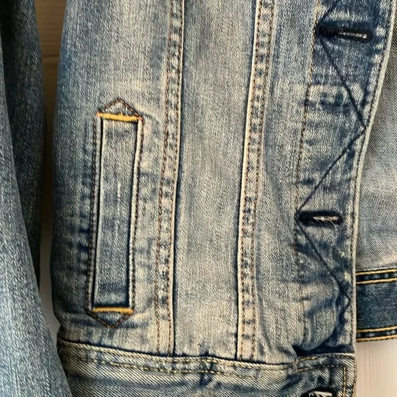 Y2K Abercrombie & Fitch Blue Jean Jacket Timeless Cropped Style - Picture 8 of 11